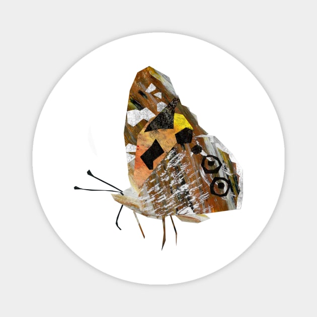 Painted lady butterfly Magnet by Babban Gaelg